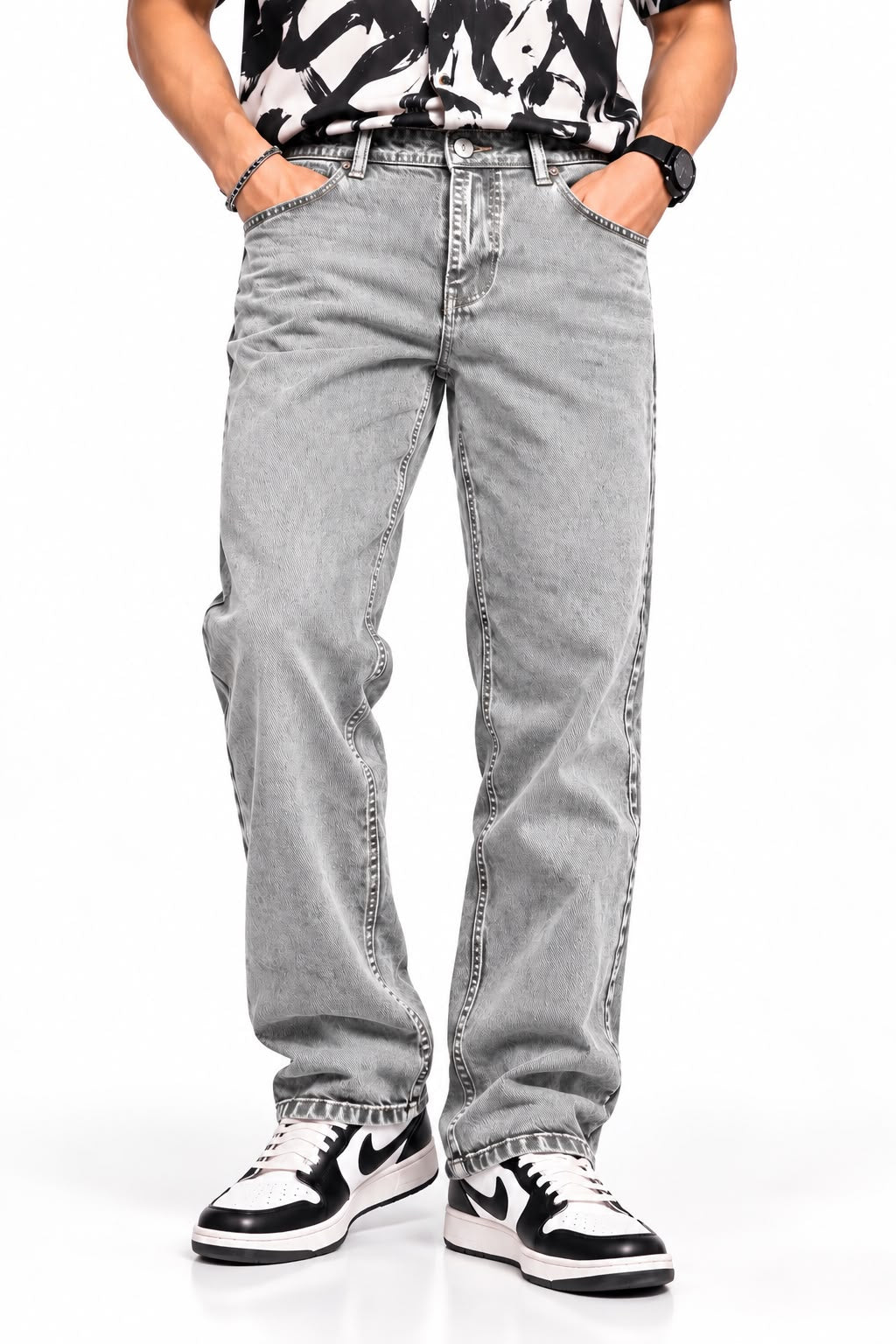 Maxgrapesy Washed Relaxed Fit Denim Premium Jeans For Mens