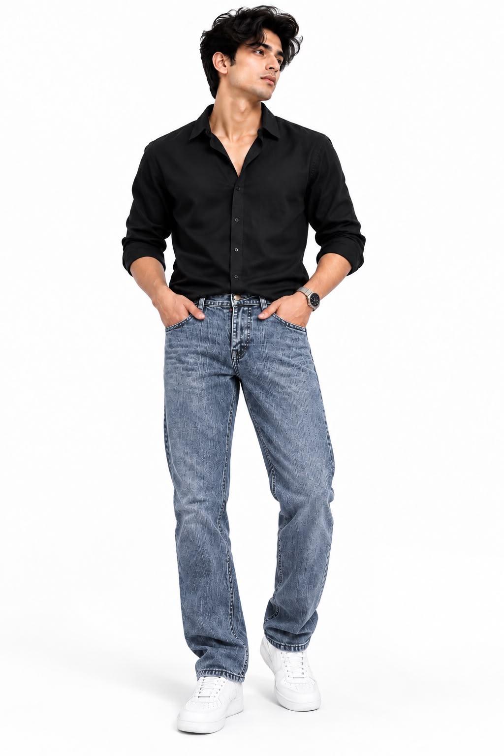 Maxgrapesy Men’s Straight Fit Washed Denim Jeans