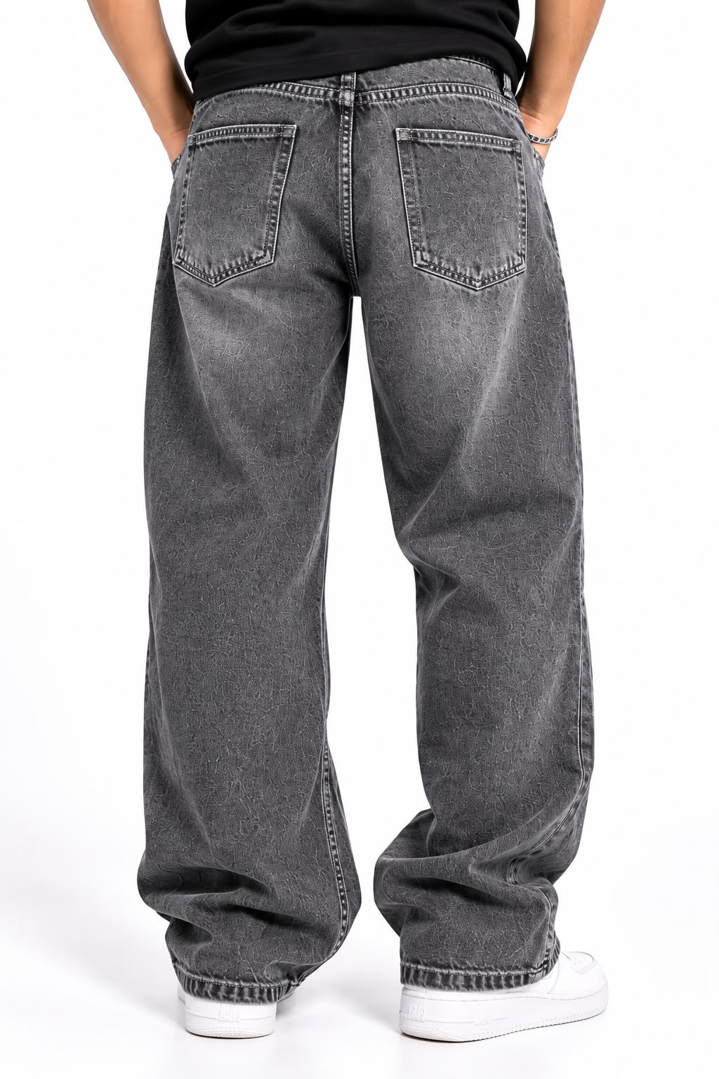 Maxgrapesy Urban Grey Wide-Leg Premium Unisex Denim Jeans